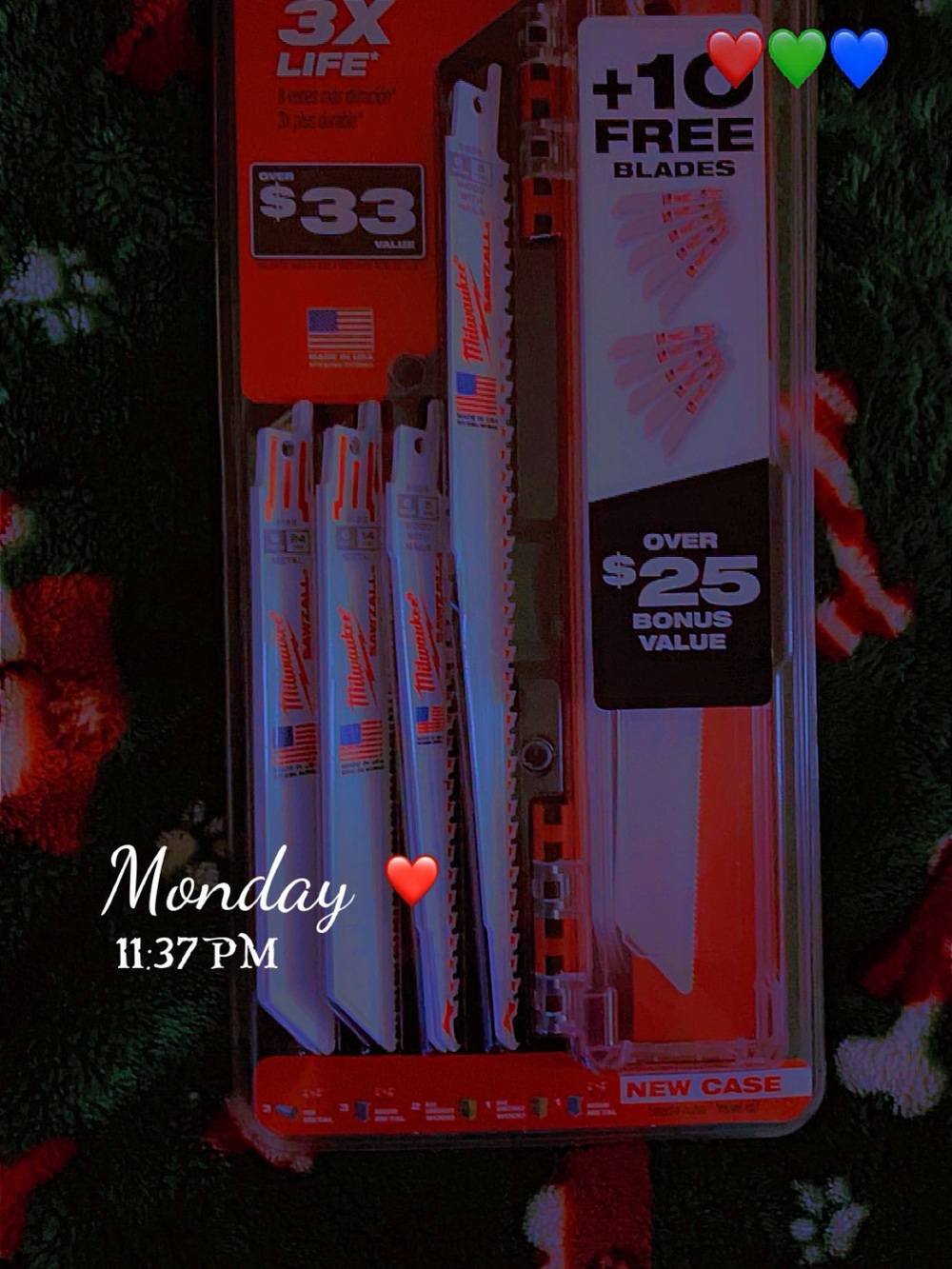 Milwaukee Reciprocating Saw Blade Set in Red and White
